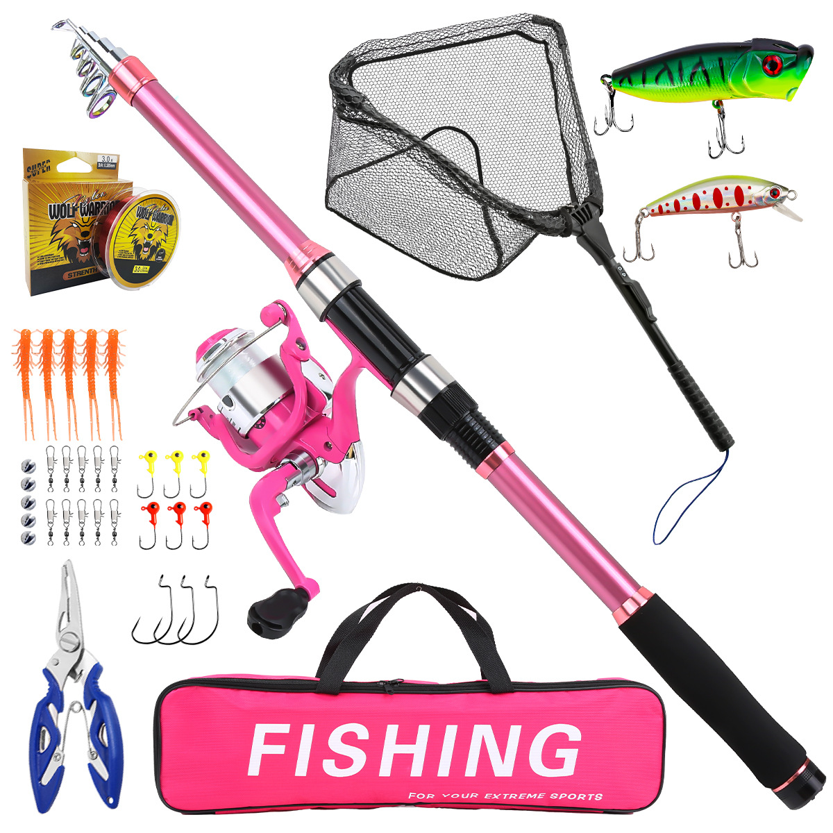 Fishing Rod Combo - Juego completo de cañas de pescar