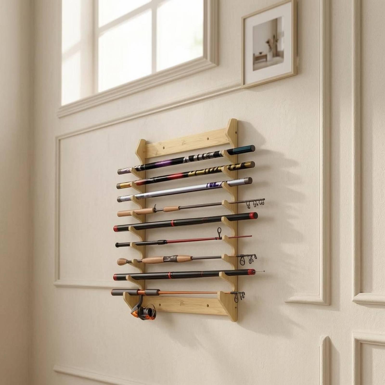 Fishing Rod Rack - Soporte de Pared para Cañas de