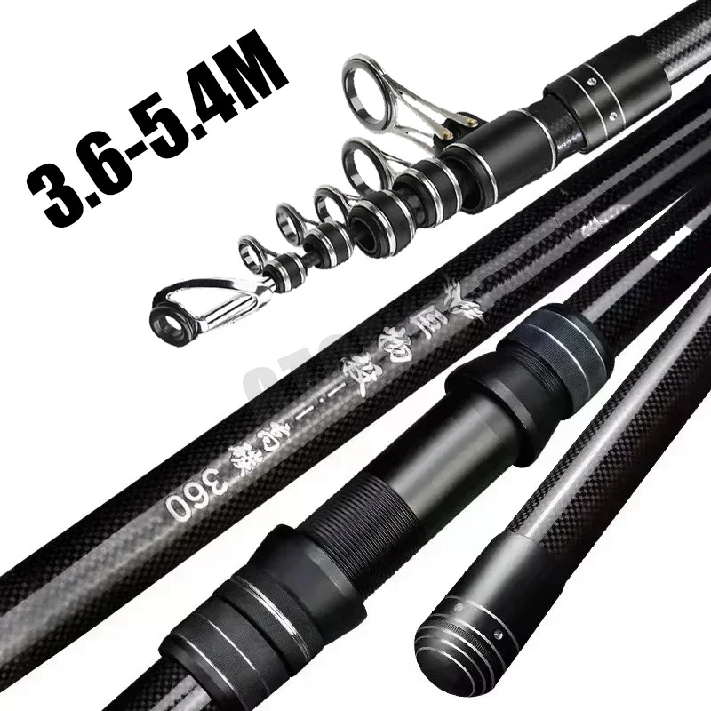 Fishing Rod Surf - Caña de Pescar Telescópica de 3.6m,