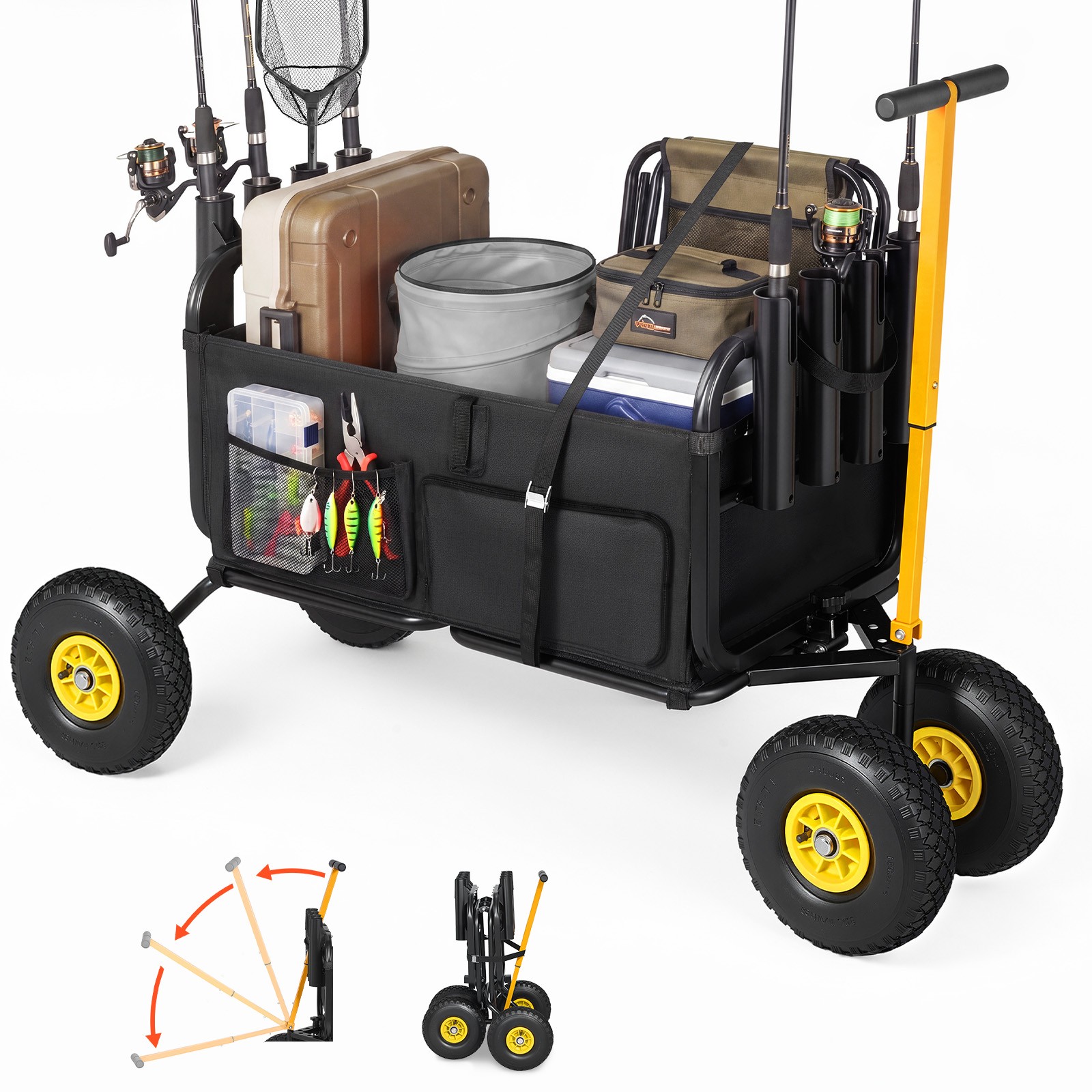 Fishing Rod Holder - Carrito de Pesca Plegable Uimoso, Capacidad