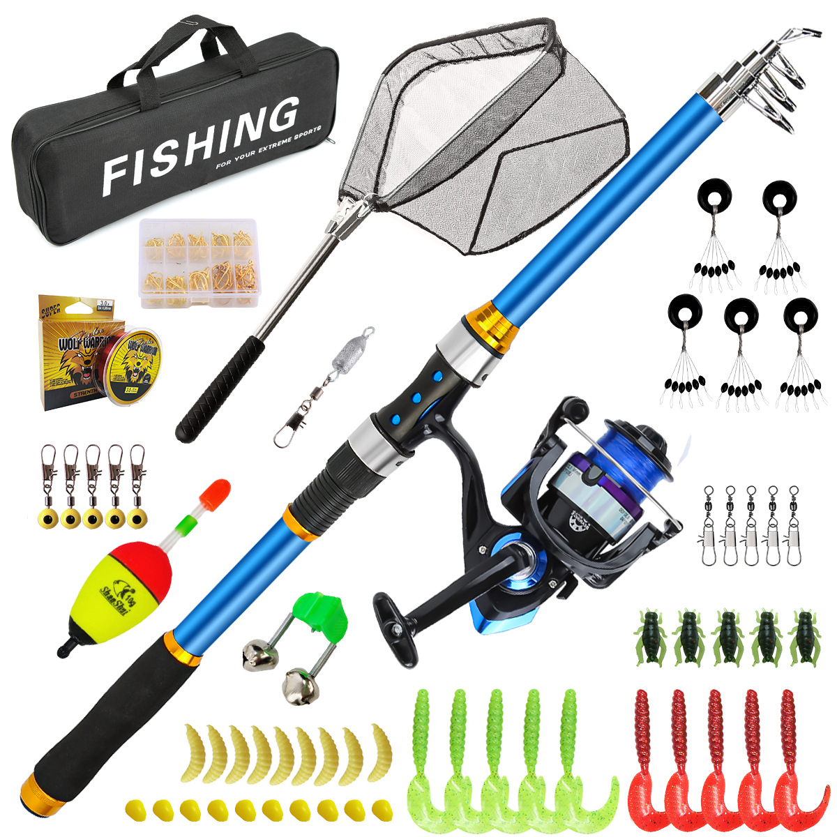 Juego de cañas de pescar teles - Fishing Rod Combo reseña y precio